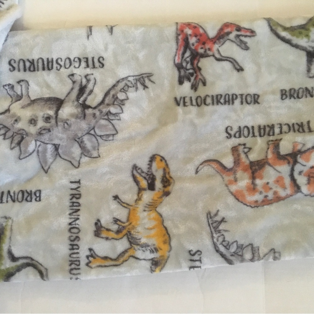 Dinosaur Print Throw Blanket 100 polyester Good Condition